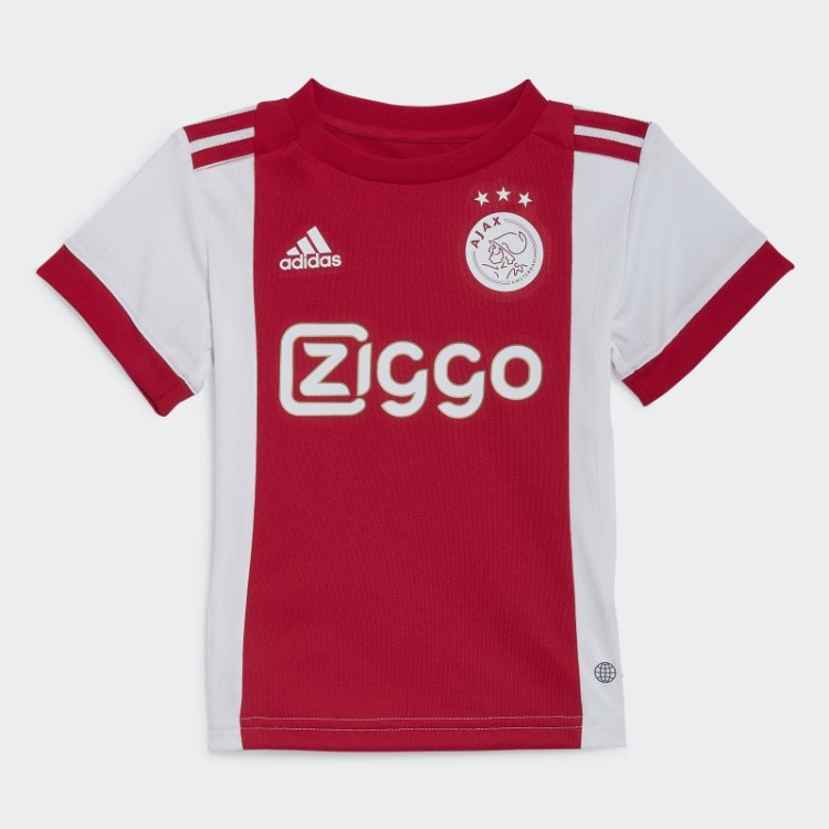 Adidas Bold Red Ajax Amsterdam 22/23 Kit De Bebê Em Casa