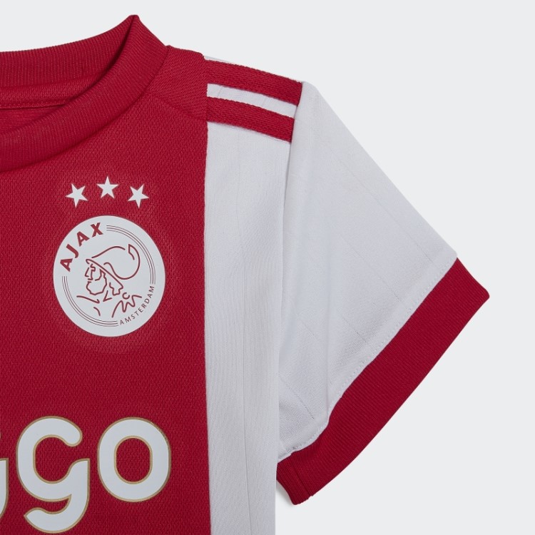 Adidas Bold Red Ajax Amsterdam 22/23 Kit De Bebê Em Casa
