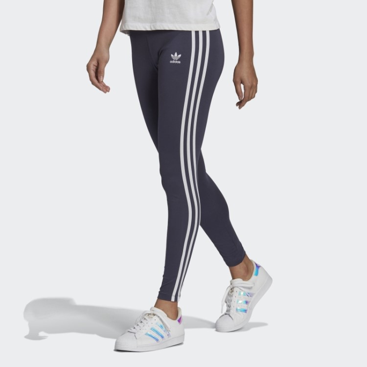 Meia-calça Azul Marinho Adicolor Com As Três Listras Adidas