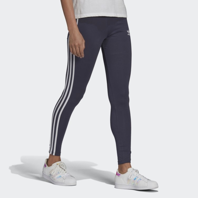 Meia-calça Azul Marinho Adicolor Com As Três Listras Adidas