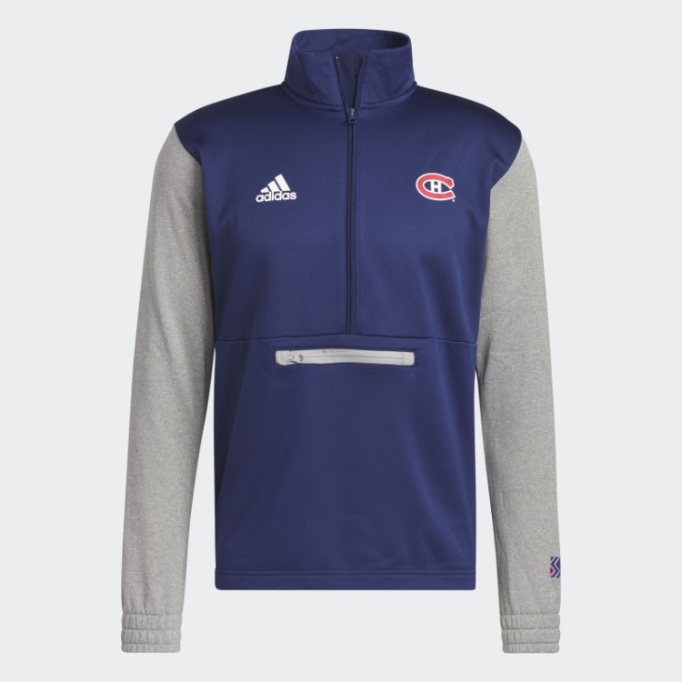 Jaqueta Adidas Canadiens 22 Nhl 1/4 Azul Marinho