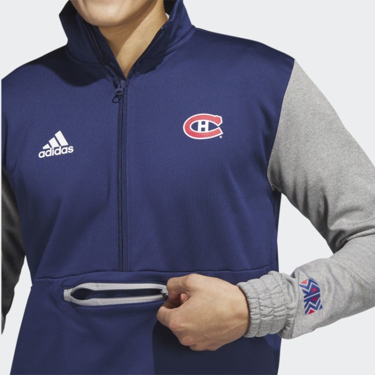 Jaqueta Adidas Canadiens 22 Nhl 1/4 Azul Marinho