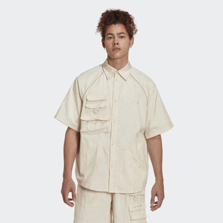 Overshirt De Manga Curta Branco Revelador Adidas