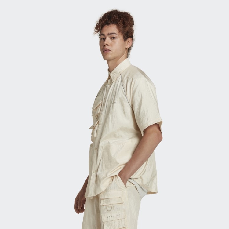 Overshirt De Manga Curta Branco Revelador Adidas
