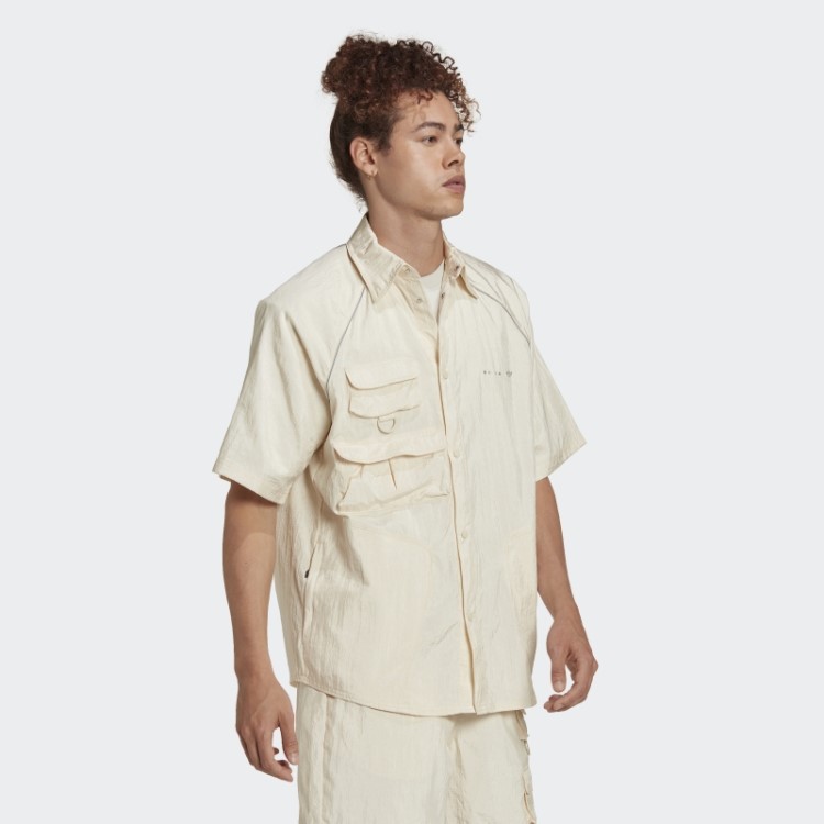 Overshirt De Manga Curta Branco Revelador Adidas