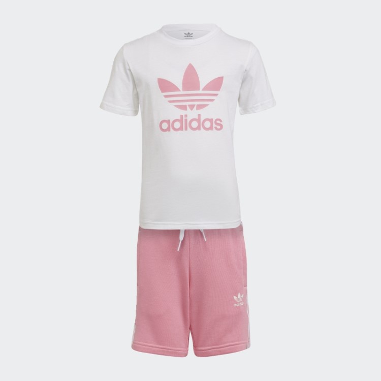 Conjunto De Shorts E Camiseta Adicolor Branco Adidas
