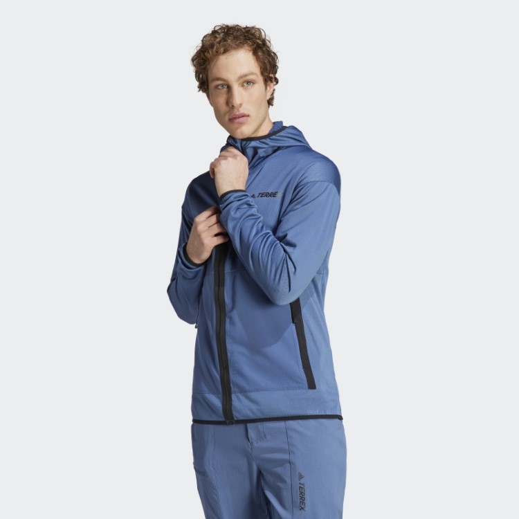 Jaqueta De Caminhada Com Capuz Leve Adidas Terrex Tech Flooce De Aço