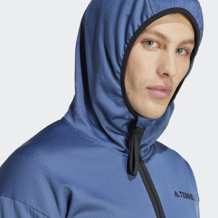 Jaqueta De Caminhada Com Capuz Leve Adidas Terrex Tech Flooce De Aço