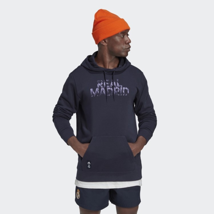 Adidas Real Madrid Moletom Com Capuz Gráfico Dna Noite Marinho