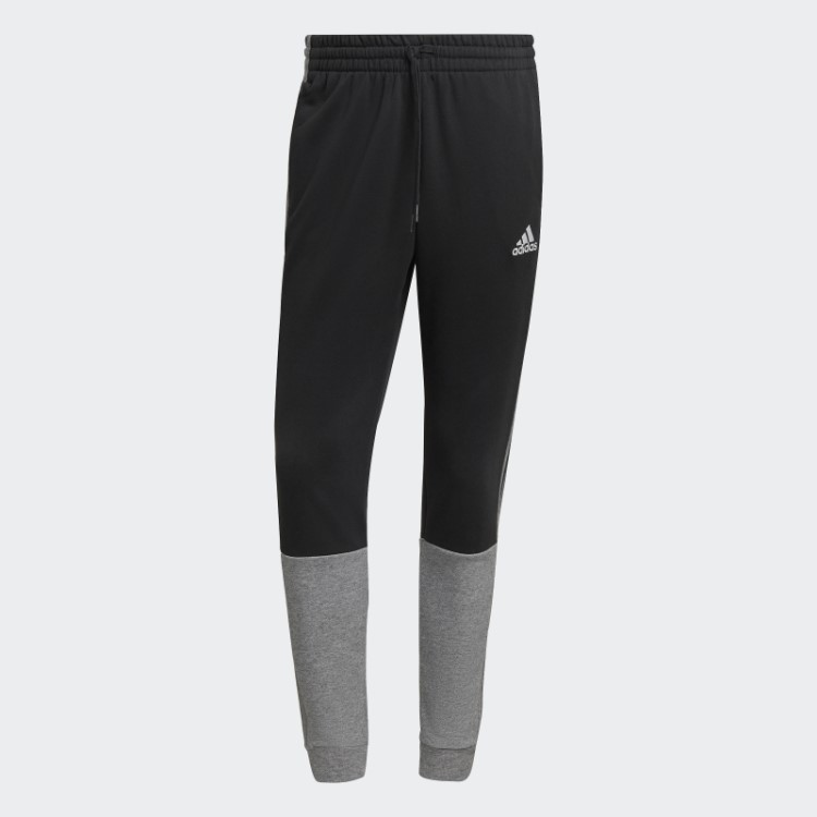 Calça Felpuda Francesa Adidas Black Essentials Mélange