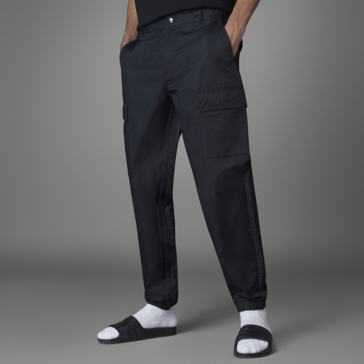 Calça Cargo Adidas Versão Azul Essencial Preta