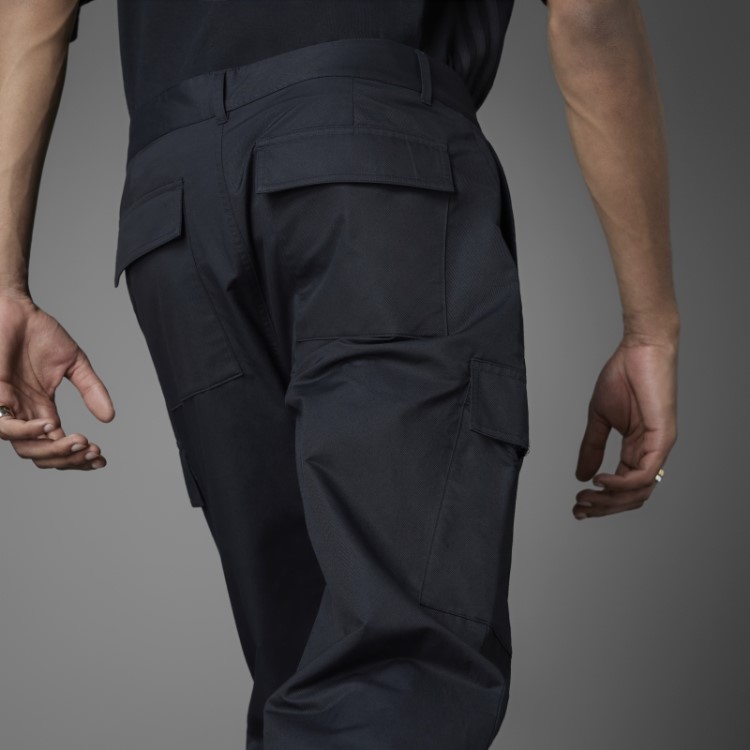 Calça Cargo Adidas Versão Azul Essencial Preta