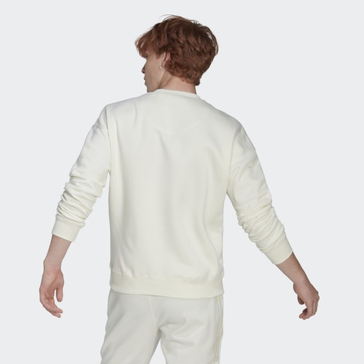 Moletom De Lã Da Tripulação Adidas Branco