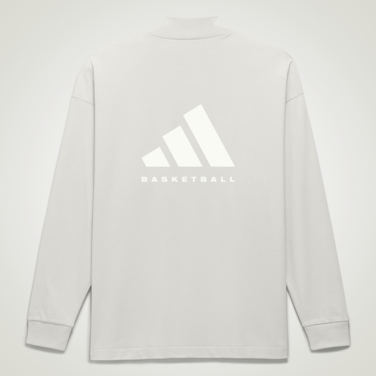 Adidas Basquete Camiseta Manga Longa Alumínio Quente