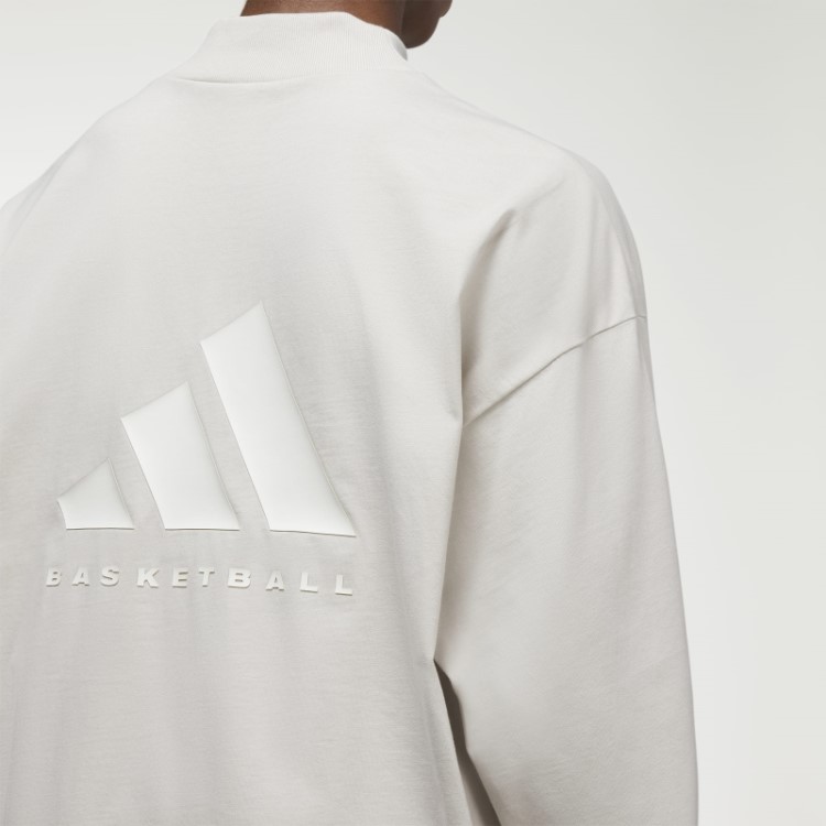 Top Adidas Basquete Manga Longa Alumínio