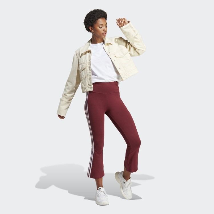 Legging Vermelho Adidas Adicolor Classics 3 Listras 7/8 Flare