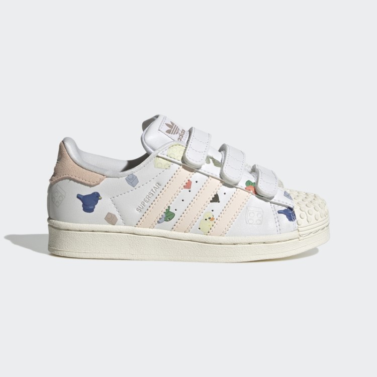 Sapatos Brancos Adidas Superstar X Lego Fashion