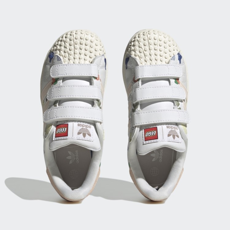Sapatos Brancos Adidas Superstar X Lego Fashion