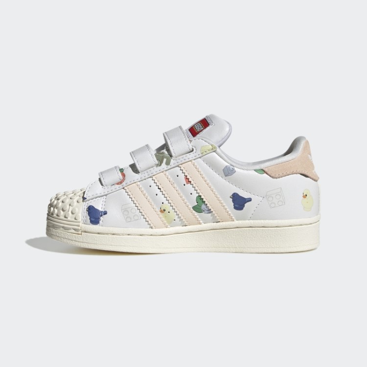 Sapatos Brancos Adidas Superstar X Lego Fashion