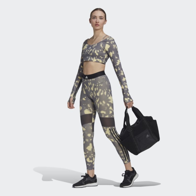 Sutiã Amarelo Adidas Aeroreact Light-support Com Estampa Hyperglam