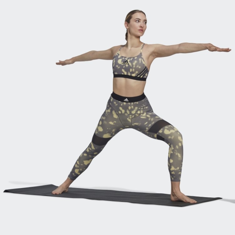 Sutiã Amarelo Aeroreact Light-support Com Estampa Hyperglam Adidas