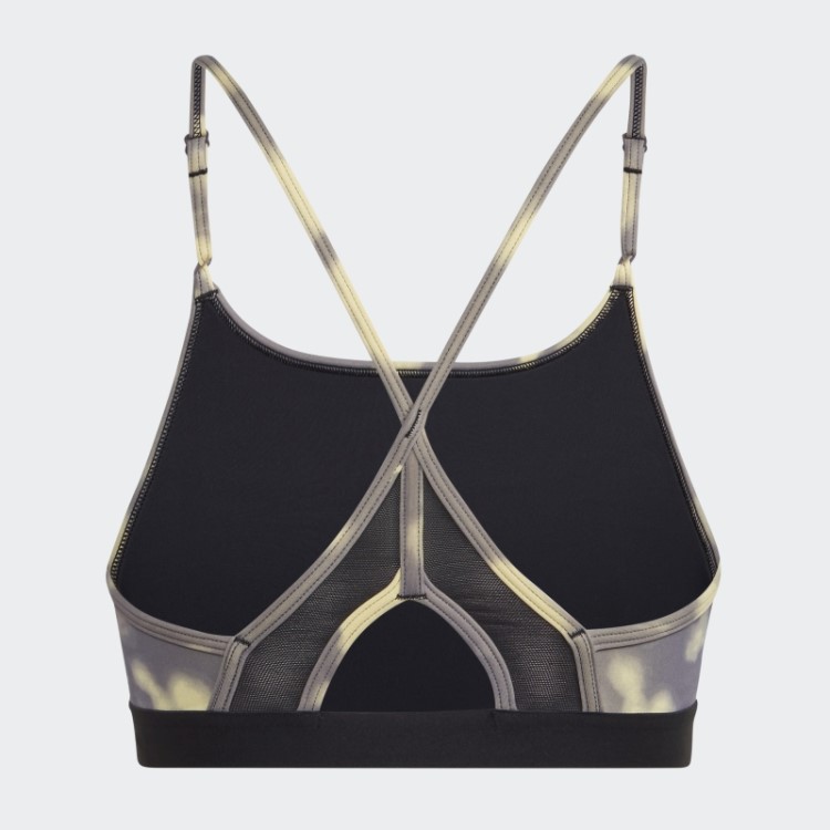 Sutiã Amarelo Aeroreact Light-support Com Estampa Hyperglam Adidas