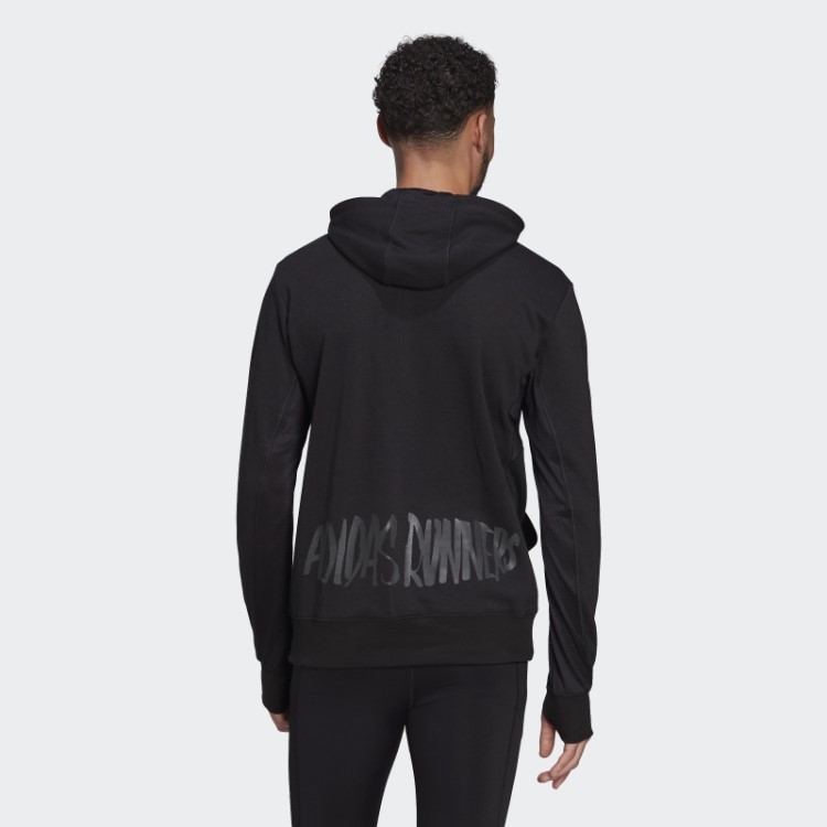 Moletom De Corrida Preto Adidas