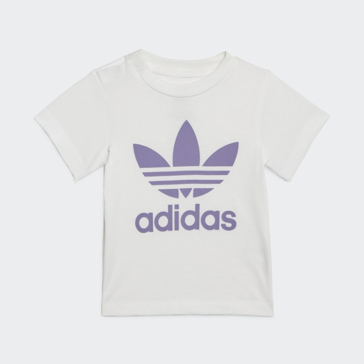 Conjunto De Camiseta Com Shorts Trefoil Adidas Lilás