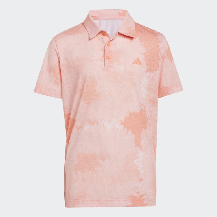 Adidas Camisa Polo De Malha De Flores Coral