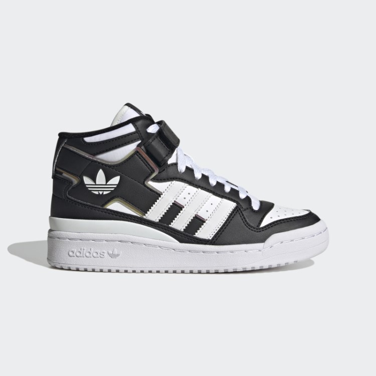 Elegantes Sapatos Pretos Adidas Forum Mid
