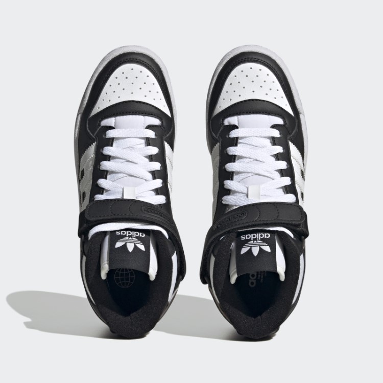 Elegantes Sapatos Pretos Adidas Forum Mid