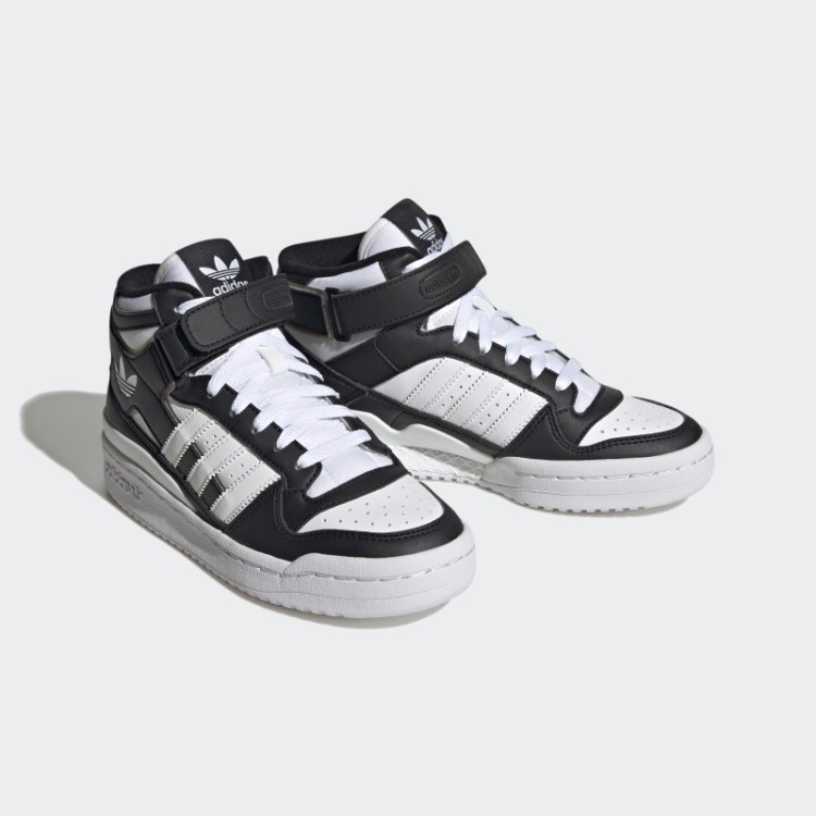 Elegantes Sapatos Pretos Adidas Forum Mid