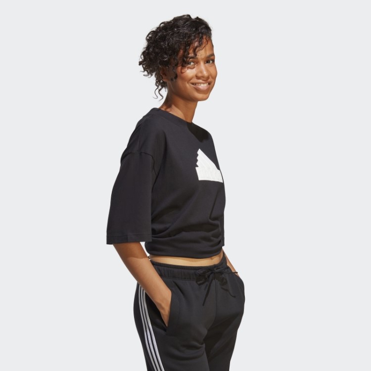 Crachá De ícones Do Futuro Preto Do Esporte Namorado Camiseta Adidas