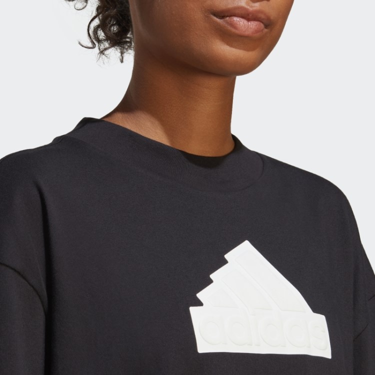 Crachá De ícones Do Futuro Preto Do Esporte Namorado Camiseta Adidas