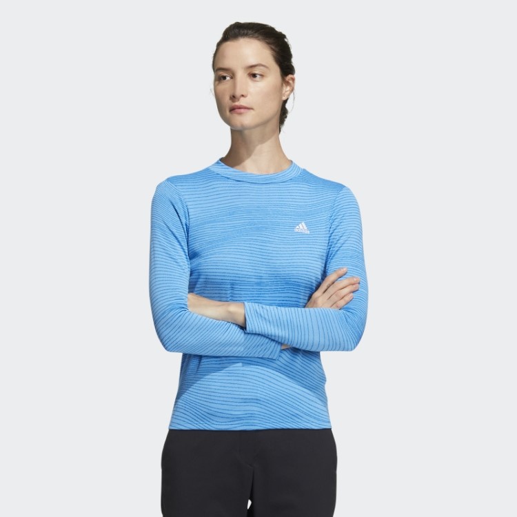 Feito Para Ser Refeito Camisa Gola Alta Manga Longa Azul Adidas