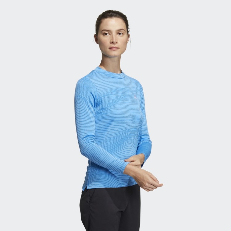 Feito Para Ser Refeito Camisa Gola Alta Manga Longa Azul Adidas
