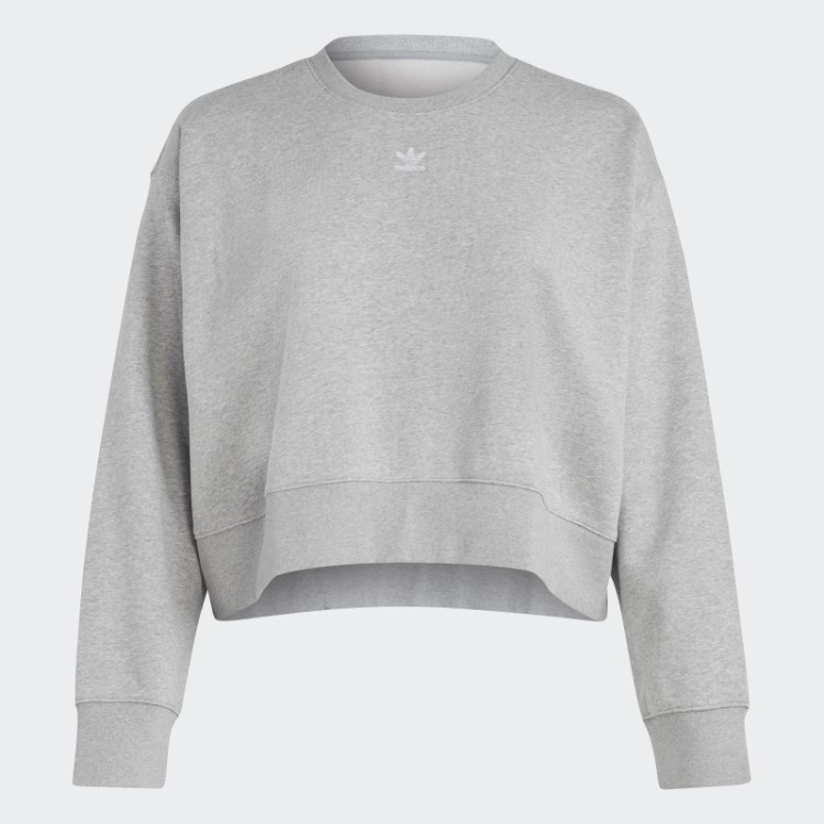Moletom Adicolor Essentials Crew (tamanho Grande) Adidas Cinza Médio