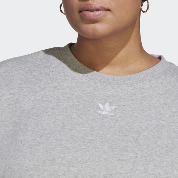 Moletom Adicolor Essentials Crew (tamanho Grande) Adidas Cinza Médio
