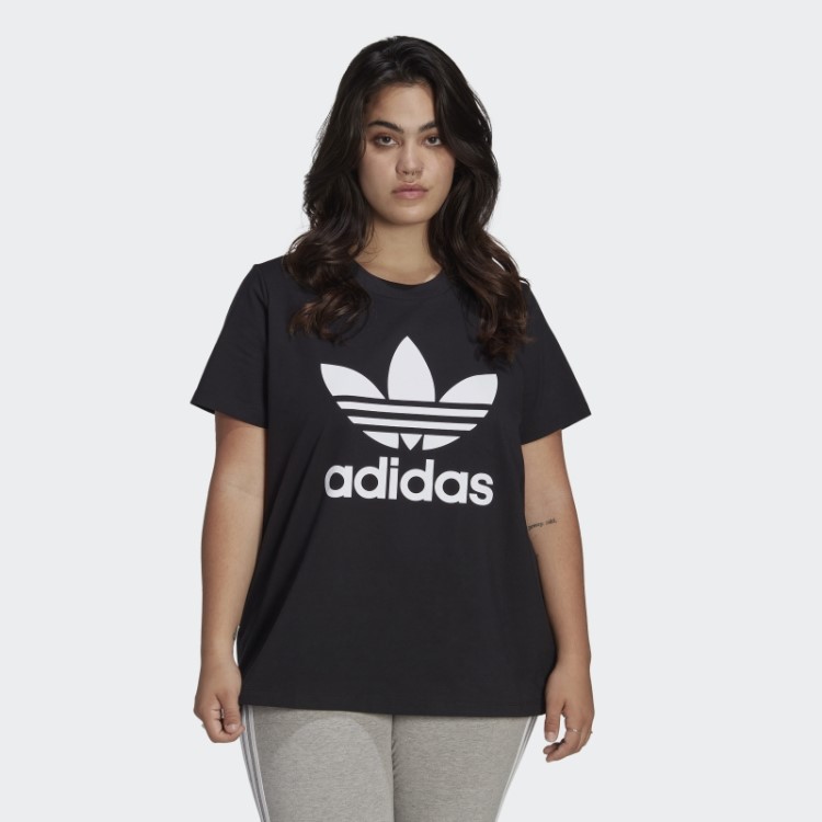 Camiseta Preta Adicolor Classics Trefoil Adidas (tamanho Grande)