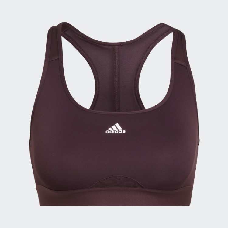 Sutiã De Treinamento De Suporte Médio Marrom Powerreact Adidas