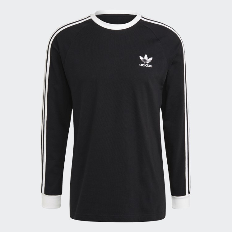 Adidas Adicolor Classics 3 Listras Manga Longa Te Preto