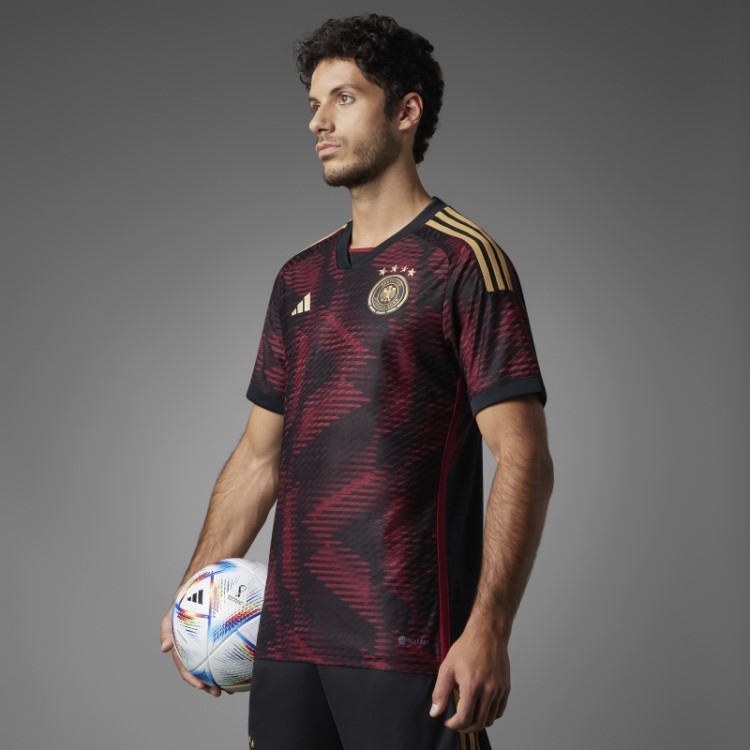 Alemanha 22 Away Jersey Autêntico Adidas Preto