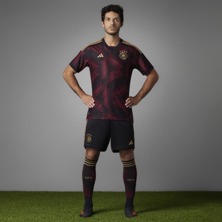 Alemanha 22 Away Jersey Autêntico Adidas Preto