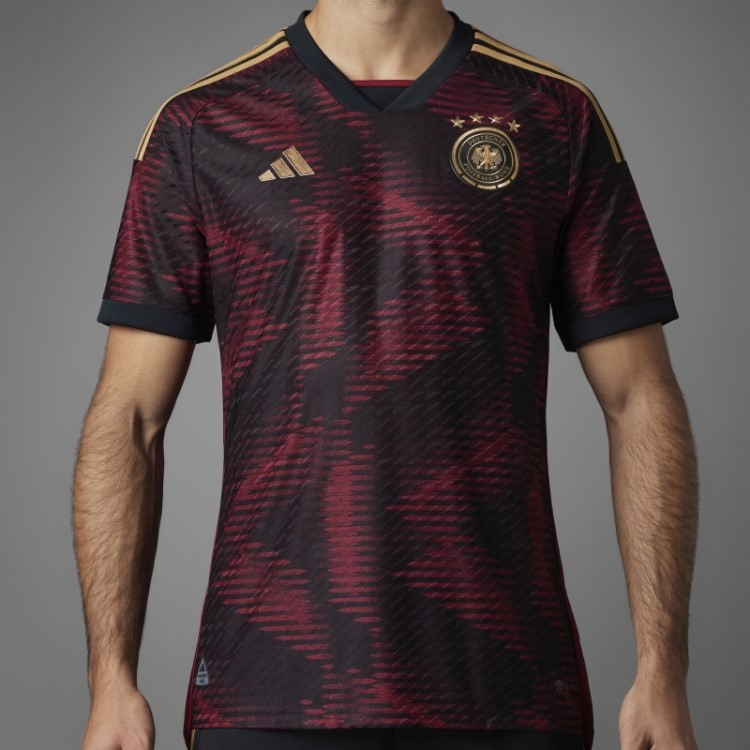 Alemanha 22 Away Jersey Autêntico Adidas Preto