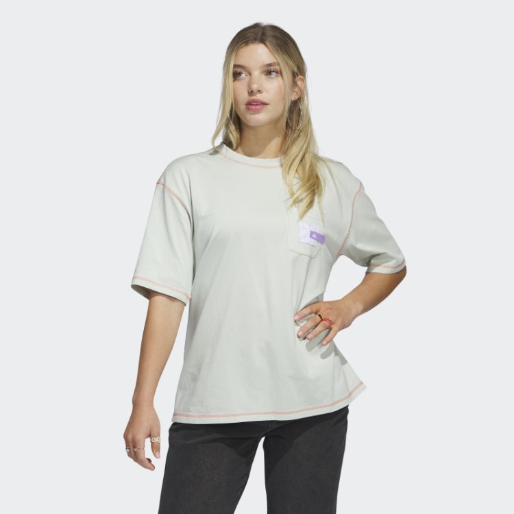 Camiseta Verde Com Bolso Para Namorado Adidas