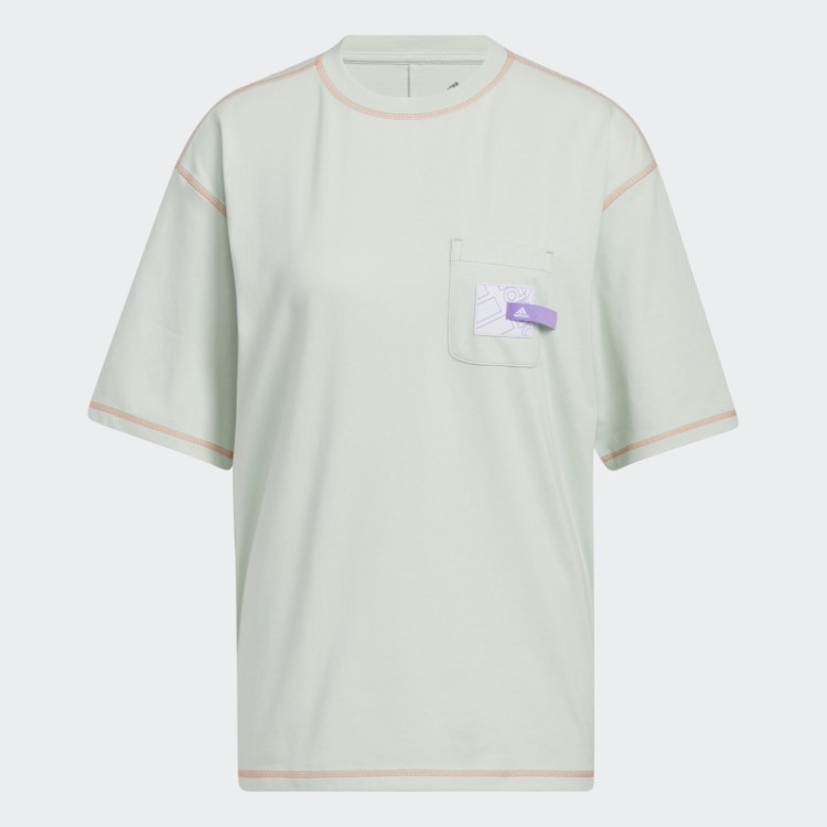 Camiseta Verde Com Bolso Para Namorado Adidas