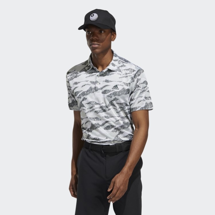Camisa Polo Com Estampa De Horizonte Verde Adidas