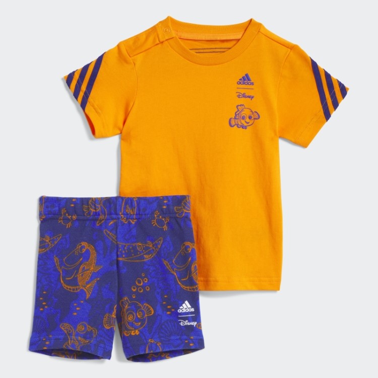 Conjunto De Camiseta Adidas Bahia Laranja Encontrando Nemo