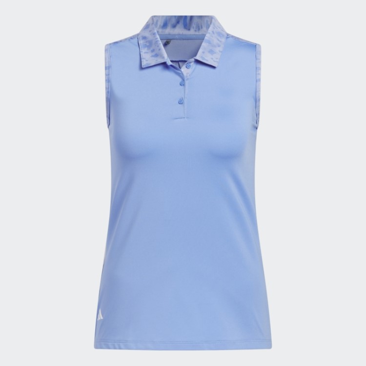 Camisa Polo De Golfe Sem Manga Azul Ultimate365 Adidas