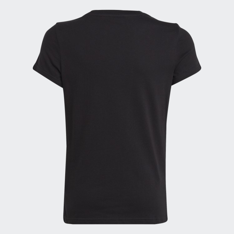 Essentials Camiseta De Algodão Com Logo Grande Adidas Preta